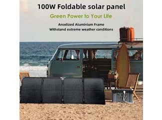 100W Light Weight Ultra Thin Foldable Solar Panels With Aluminium Frame Kickstand