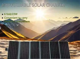 Solar Charger Power Bank 23W Portable 6 Foldable